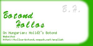 botond hollos business card